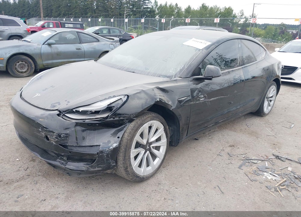 2022 TESLA MODEL 3 LONG RANGE DUAL MOTOR ALL-WHEEL DRIVE VIN: 5YJ3E1EB2NF164633