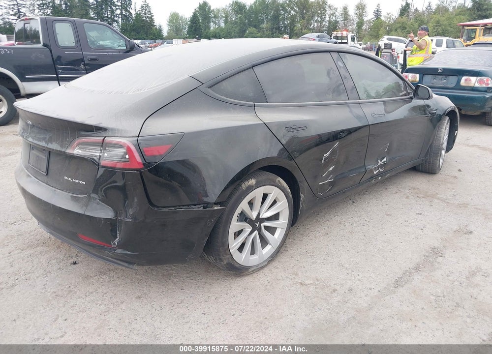 2022 TESLA MODEL 3 LONG RANGE DUAL MOTOR ALL-WHEEL DRIVE VIN: 5YJ3E1EB2NF164633