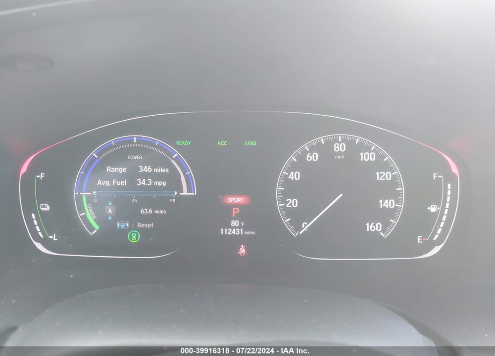 2019 HONDA INSIGHT EX VIN: 19XZE4F5XKE012525