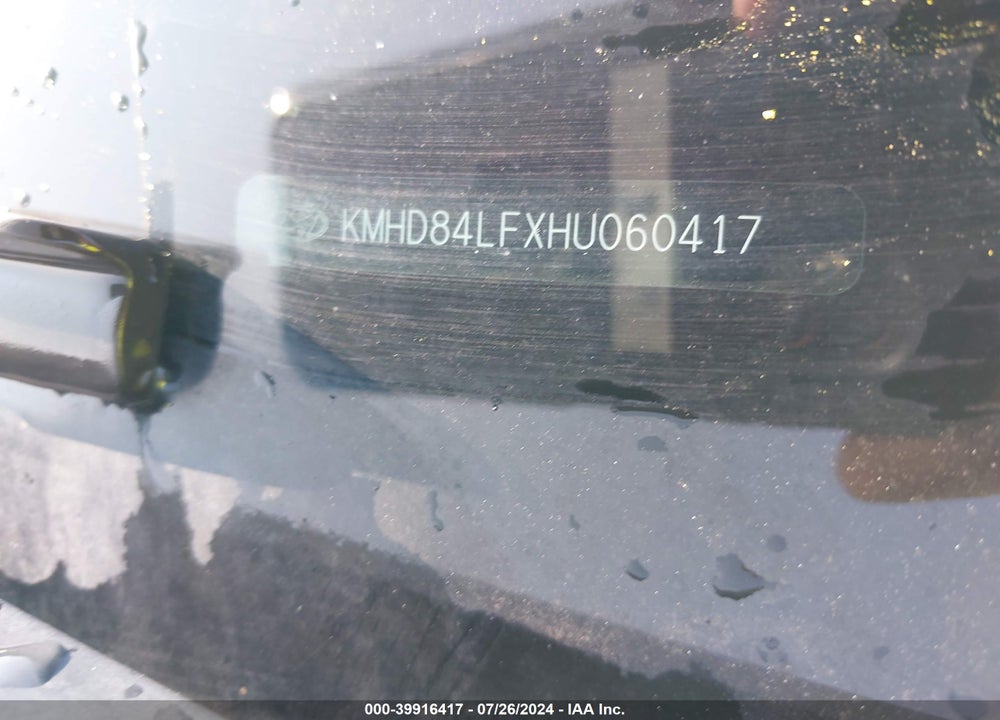2017 HYUNDAI ELANTRA SE VIN: KMHD84LFXHU060417