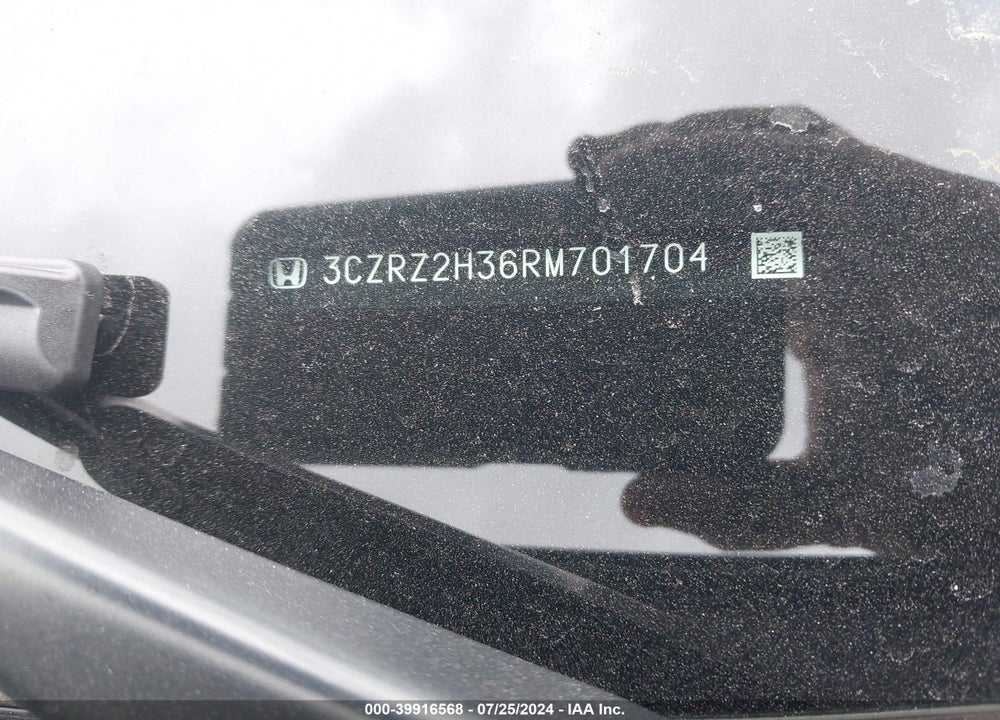 2024 HONDA HR-V AWD LX VIN: 3CZRZ2H36RM701704