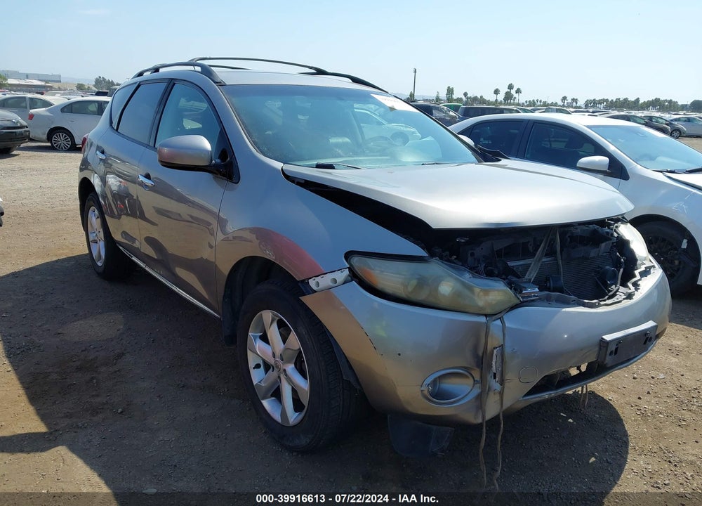 2009 NISSAN MURANO SL VIN: JN8AZ18U89W007655