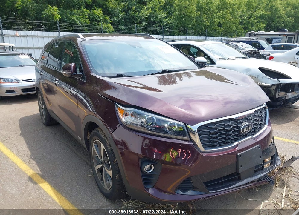 2019 KIA SORENTO 3.3L EX VIN: 5XYPHDA51KG524442