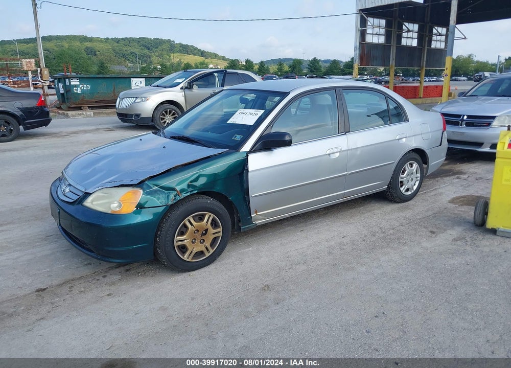 2002 HONDA CIVIC LX VIN: 2HGES16502H521891
