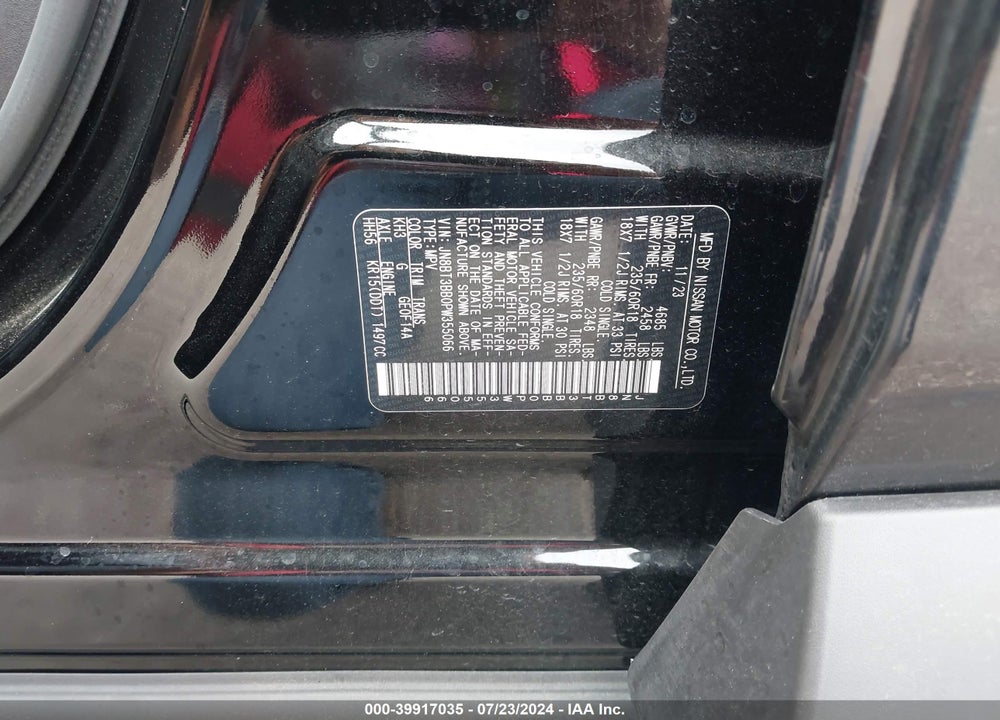 2023 NISSAN ROGUE SV INTELLIGENT AWD VIN: JN8BT3BB0PW355066