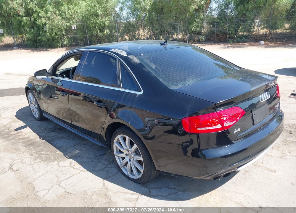 2012 AUDI A4 2.0T PREMIUM VIN: WAUFFAFL2CA116442