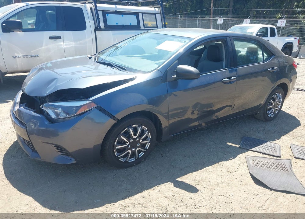 2016 TOYOTA COROLLA LE VIN: 2T1BURHE8GC593558