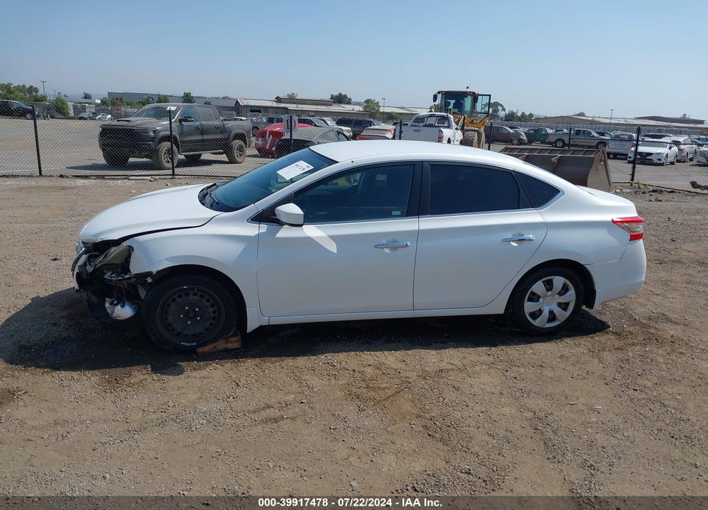 2013 NISSAN SENTRA S VIN: 3N1AB7AP3DL787380