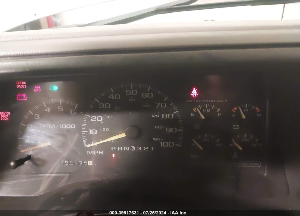 1998 CHEVROLET K1500 FLEETSIDE VIN: 2GCEK19R1W1170579