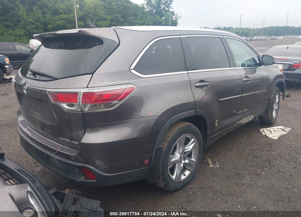 2014 TOYOTA HIGHLANDER LIMITED V6 VIN: 5TDDKRFH9ES052759