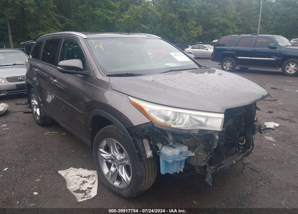 2014 TOYOTA HIGHLANDER LIMITED V6 VIN: 5TDDKRFH9ES052759