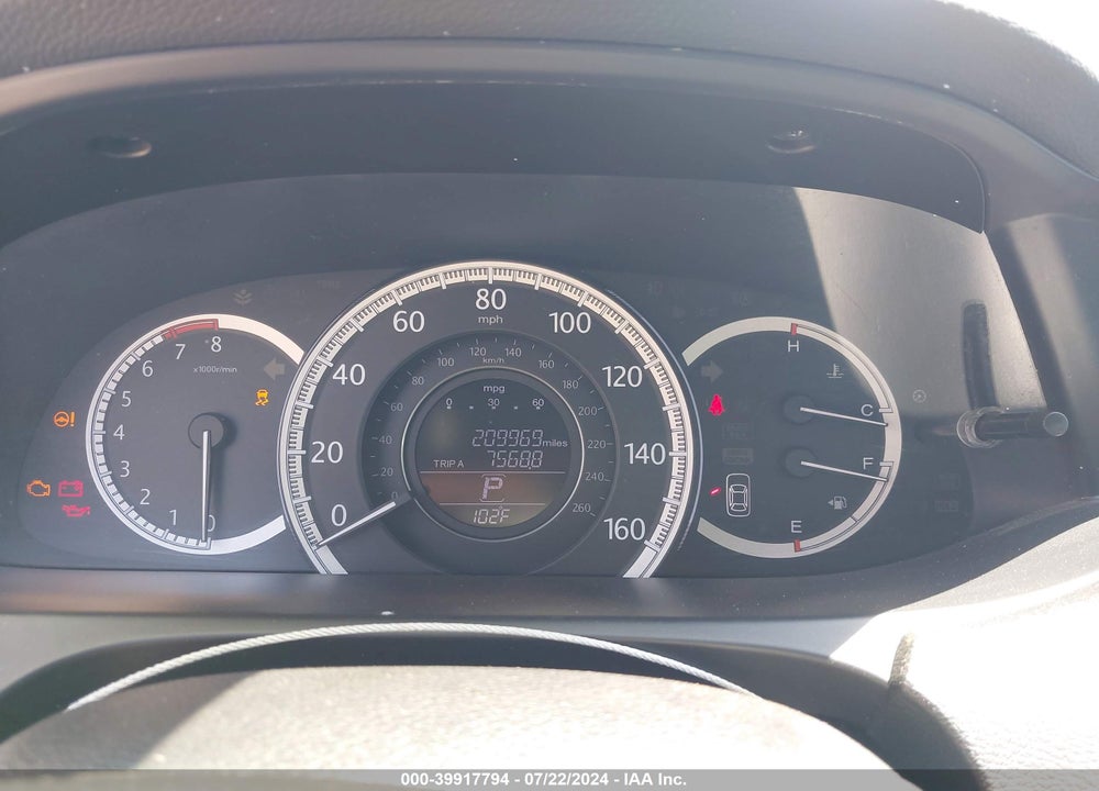 2013 HONDA ACCORD LX VIN: 1HGCR2F3XDA040880