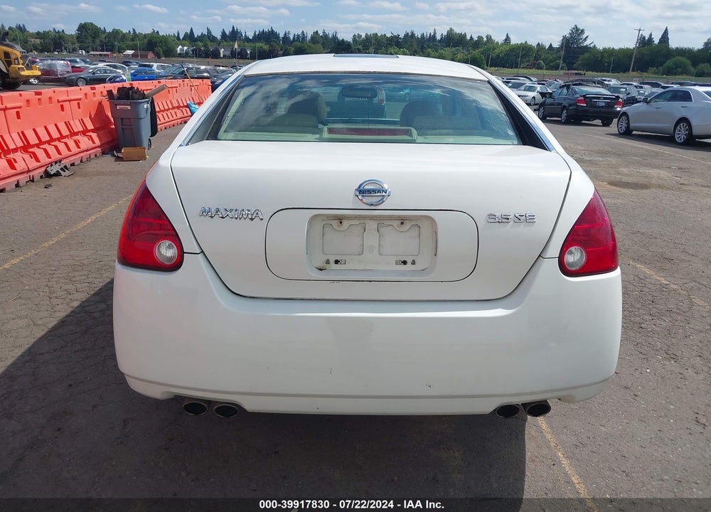 2006 NISSAN MAXIMA 3.5 SE VIN: 1N4BA41E76C818278