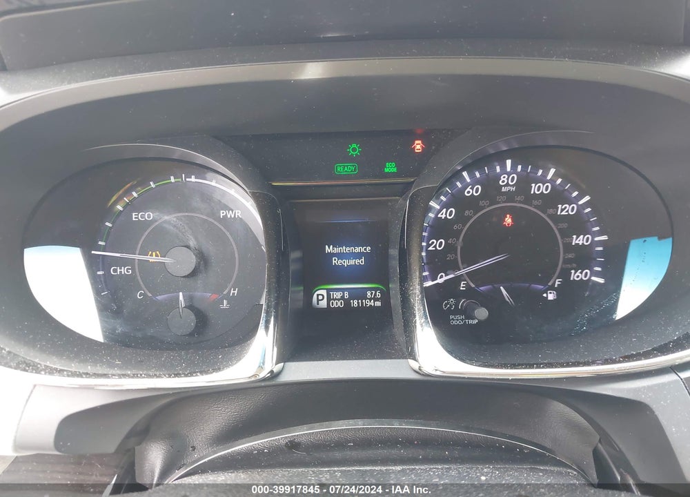 2013 TOYOTA AVALON HYBRID LIMITED VIN: 4T1BD1EB3DU002686