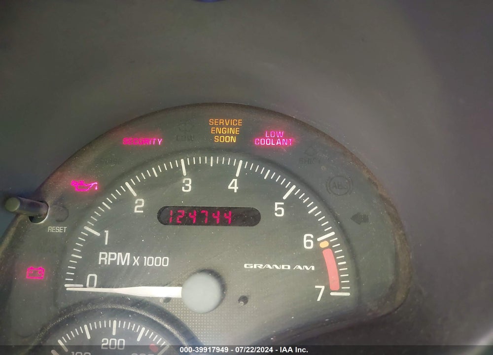 2000 PONTIAC GRAND AM GT VIN: 1G2NW12E8YM796590