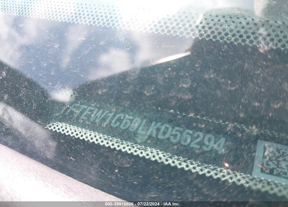 2020 FORD F-150 VIN: 1FTEW1C59LKD56294
