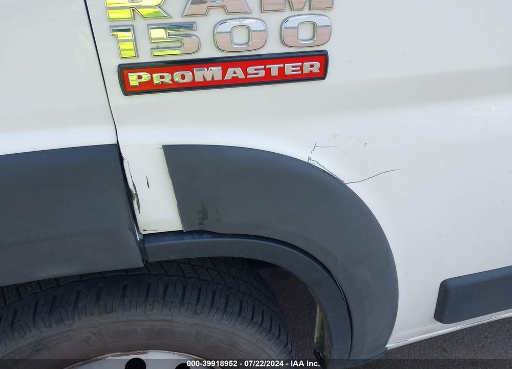 2019 RAM PROMASTER 1500 HIGH ROOF 136 WB VIN: 3C6TRVBG6KE550069