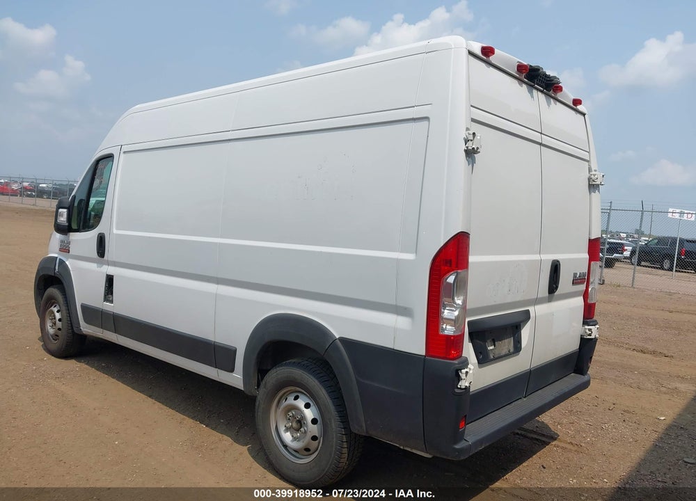 2019 RAM PROMASTER 1500 HIGH ROOF 136 WB VIN: 3C6TRVBG6KE550069