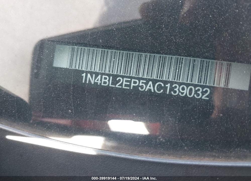2010 NISSAN ALTIMA 3.5 SR VIN: 1N4BL2EP5AC139032
