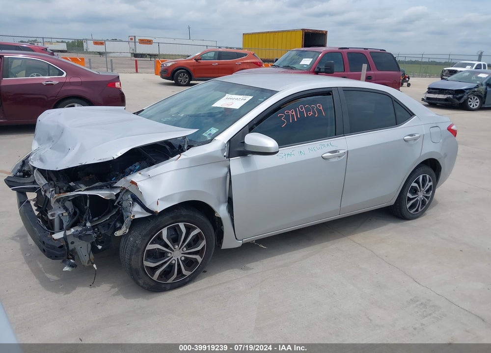 2014 TOYOTA COROLLA LE VIN: 5YFBURHE3EP002680