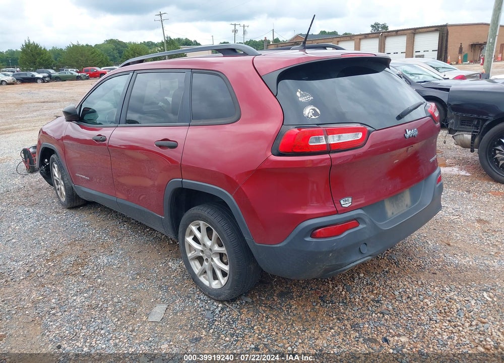 2016 JEEP CHEROKEE SPORT VIN: 1C4PJLAB7GW189704