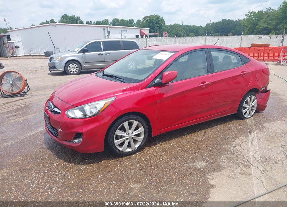 2012 HYUNDAI ACCENT GLS VIN: KMHCU4AE7CU056254