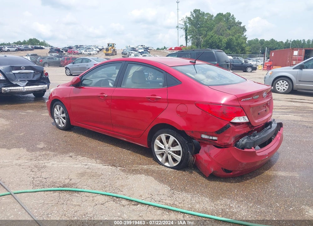 2012 HYUNDAI ACCENT GLS VIN: KMHCU4AE7CU056254