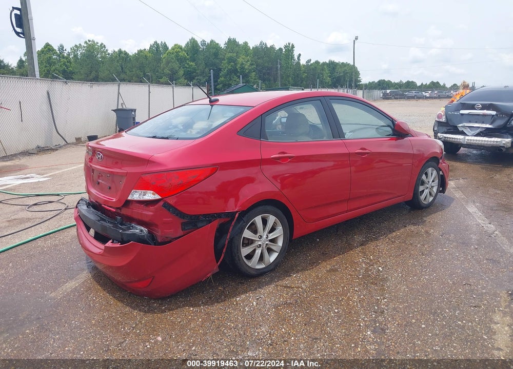 2012 HYUNDAI ACCENT GLS VIN: KMHCU4AE7CU056254