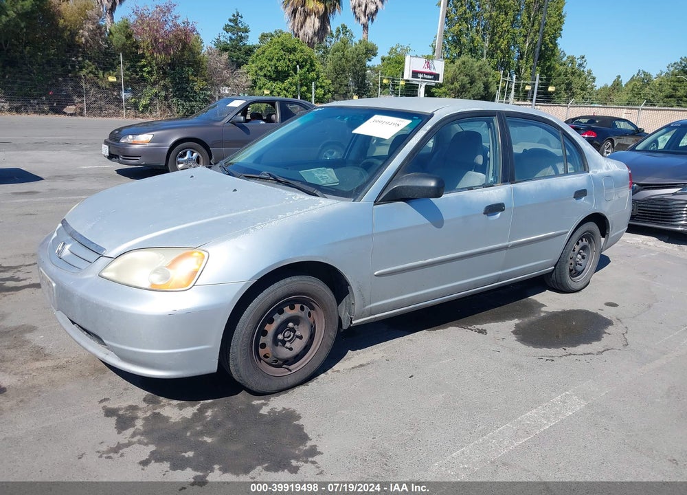 2001 HONDA CIVIC LX VIN: 2HGES15561H617539