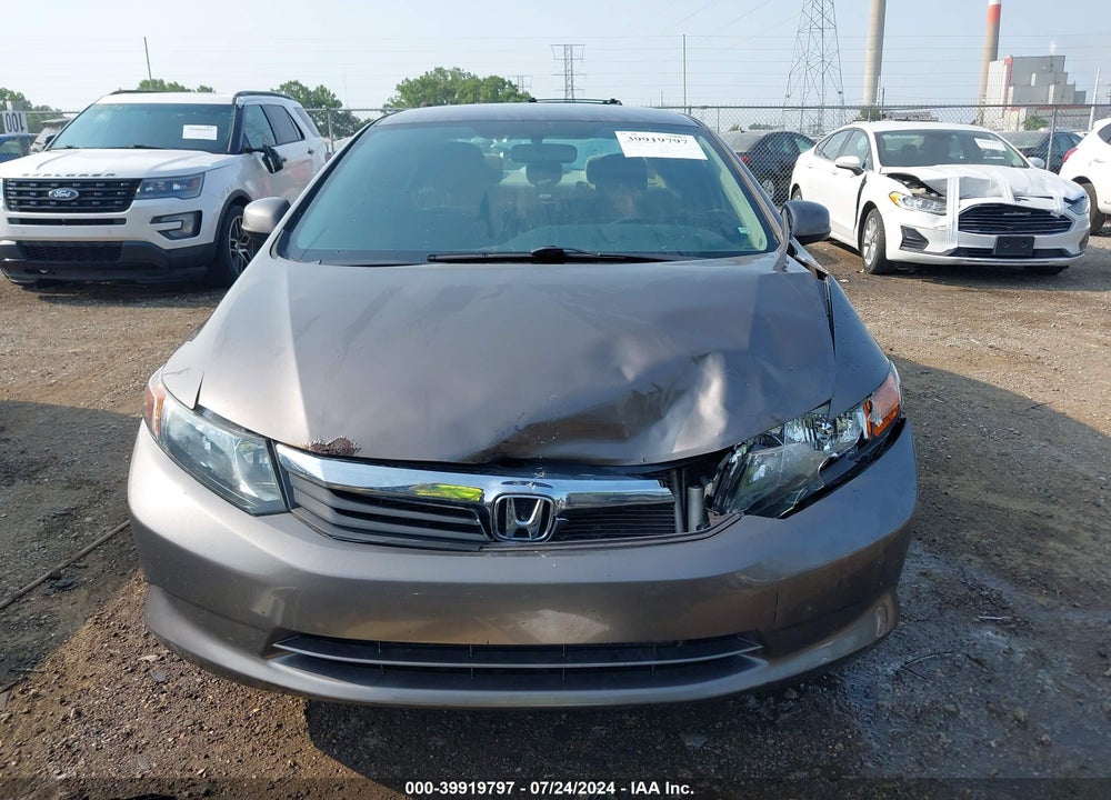 2012 HONDA CIVIC LX VIN: 19XFB2F59CE023145