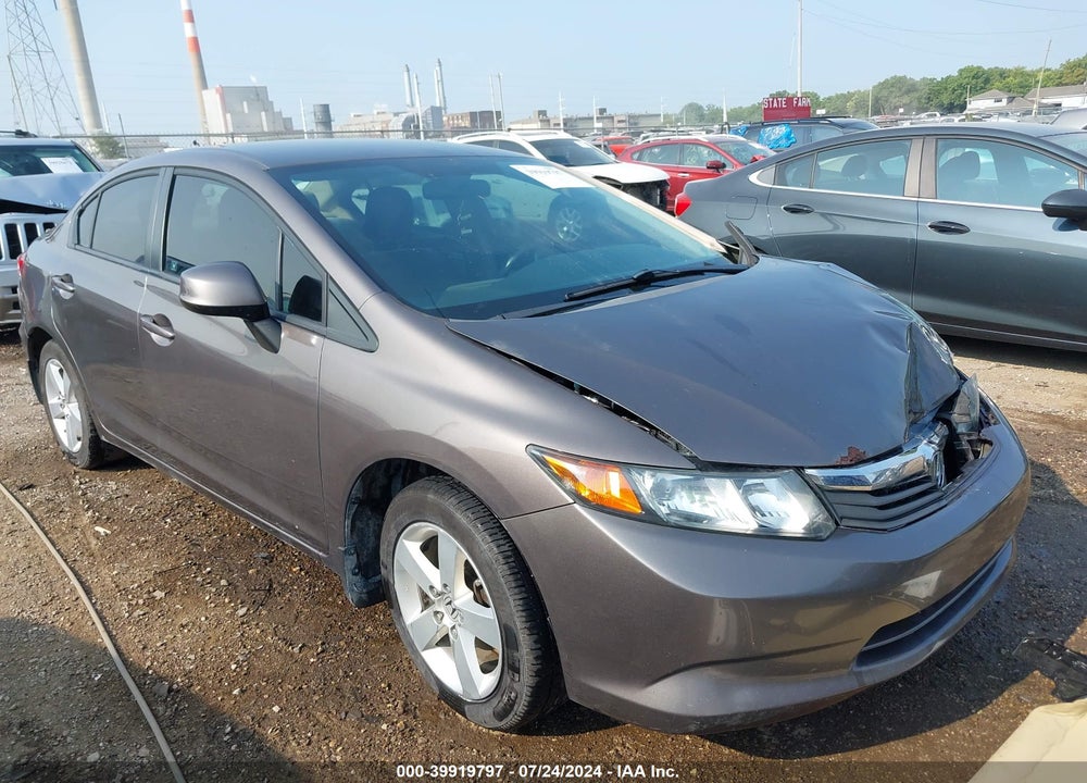 2012 HONDA CIVIC LX VIN: 19XFB2F59CE023145