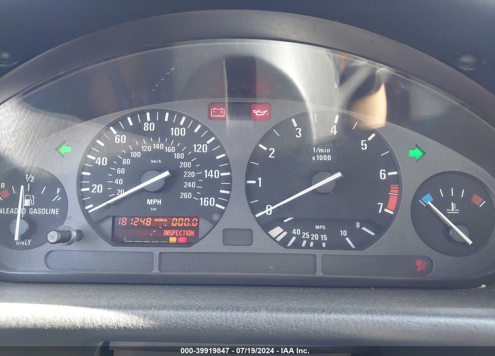 1995 BMW 325 IC AUTOMATIC VIN: WBABJ6320SJD39876