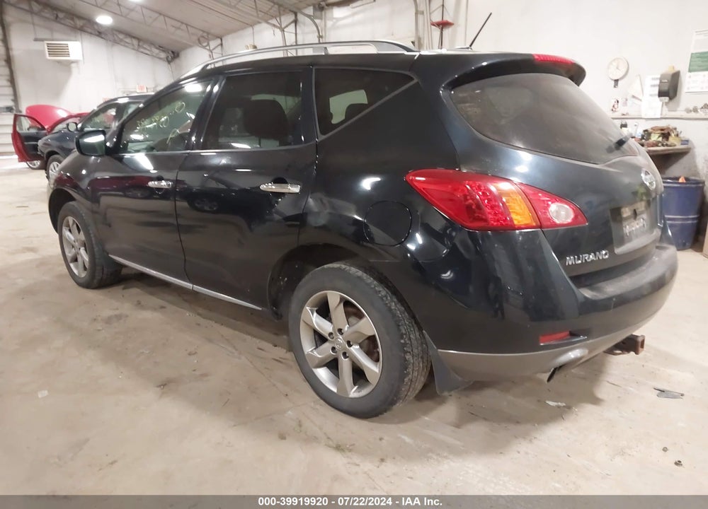 2009 NISSAN MURANO SL VIN: JN8AZ18W59W212349
