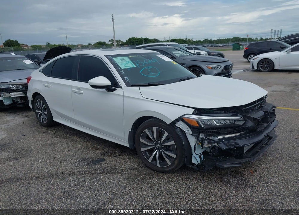 2022 HONDA CIVIC EX VIN: 2HGFE1F70NH327069
