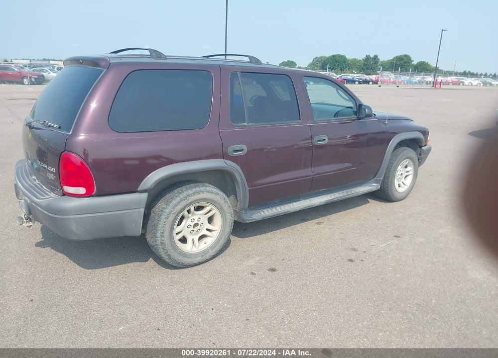 2003 DODGE DURANGO SPORT/SXT VIN: 1D4HR38N63F613237