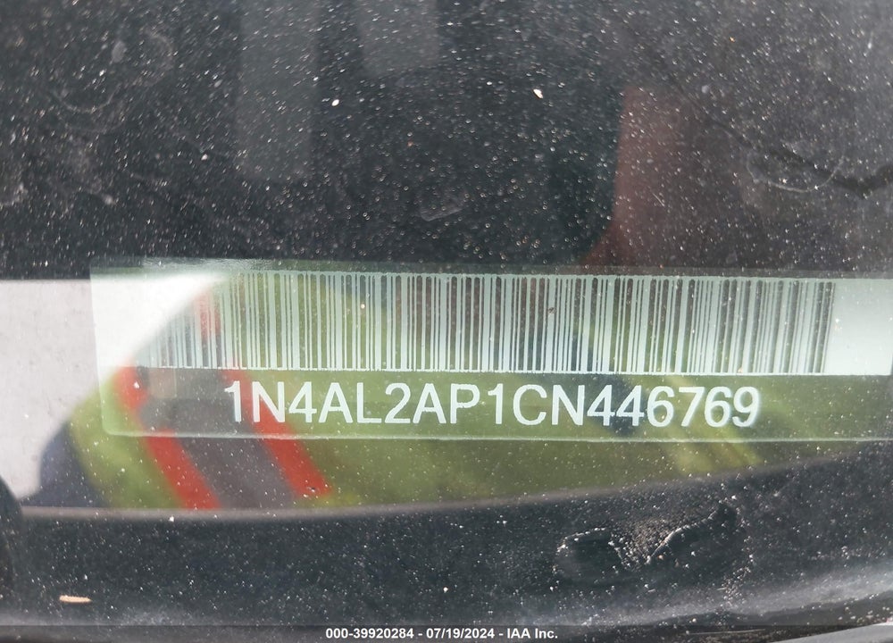 2012 NISSAN ALTIMA 2.5 S VIN: 1N4AL2AP1CN446769
