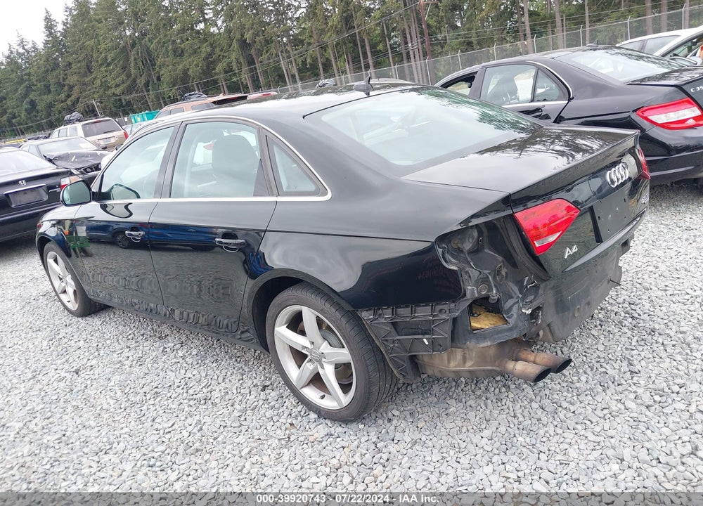 2009 AUDI A4 2.0T PREMIUM VIN: WAUMF78K69N036867