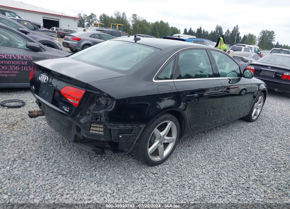 2009 AUDI A4 2.0T PREMIUM VIN: WAUMF78K69N036867