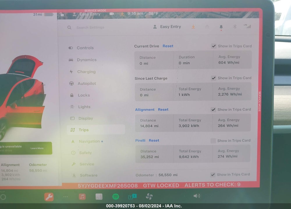2021 TESLA MODEL Y LONG RANGE DUAL MOTOR ALL-WHEEL DRIVE VIN: 5YJYGDEEXMF265008