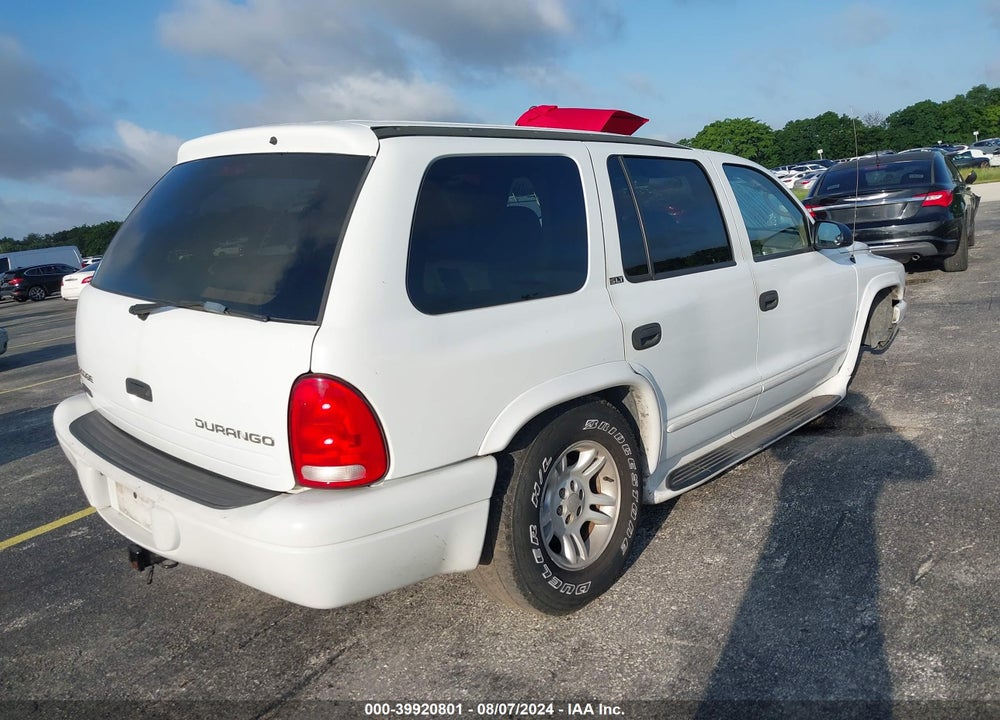 2002 DODGE DURANGO SLT VIN: 1B4HR48N92F160990
