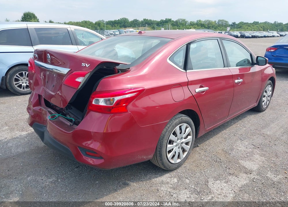 2017 NISSAN SENTRA SV VIN: 3N1AB7AP0HL657790