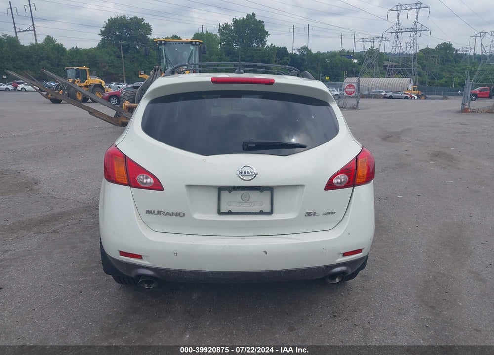 2009 NISSAN MURANO SL VIN: JN8AZ18W59W102711