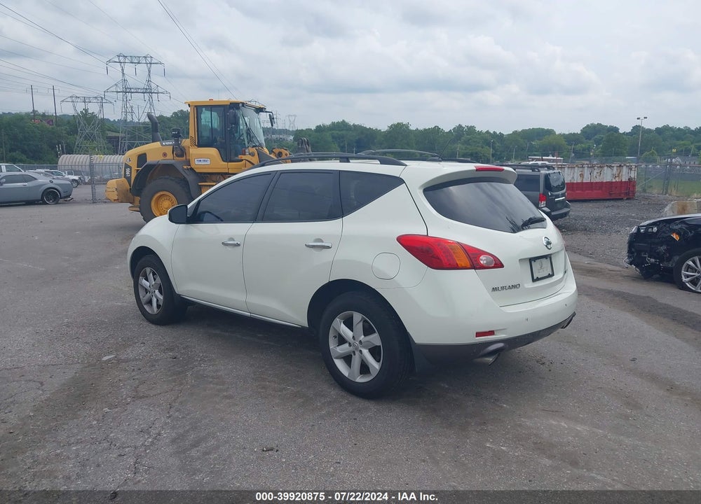 2009 NISSAN MURANO SL VIN: JN8AZ18W59W102711