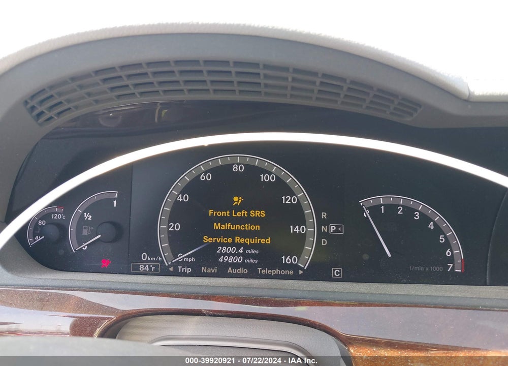 2010 MERCEDES-BENZ S 550 VIN: WDDNG7BB7AA296693
