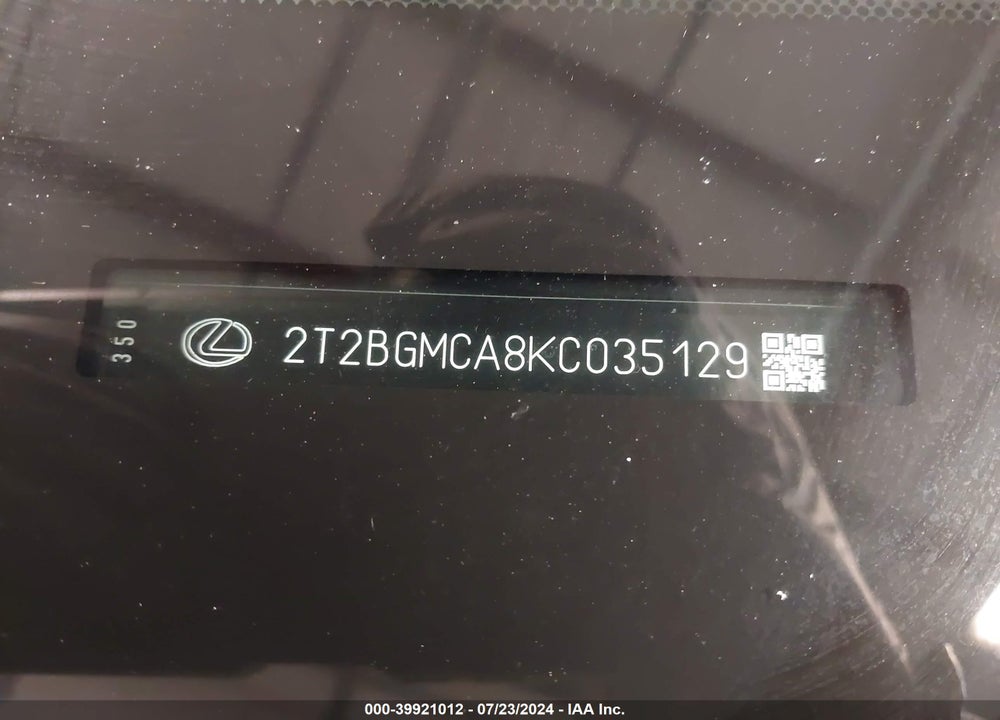 2019 LEXUS RX 450H F-SPORT VIN: 2T2BGMCA8KC035129
