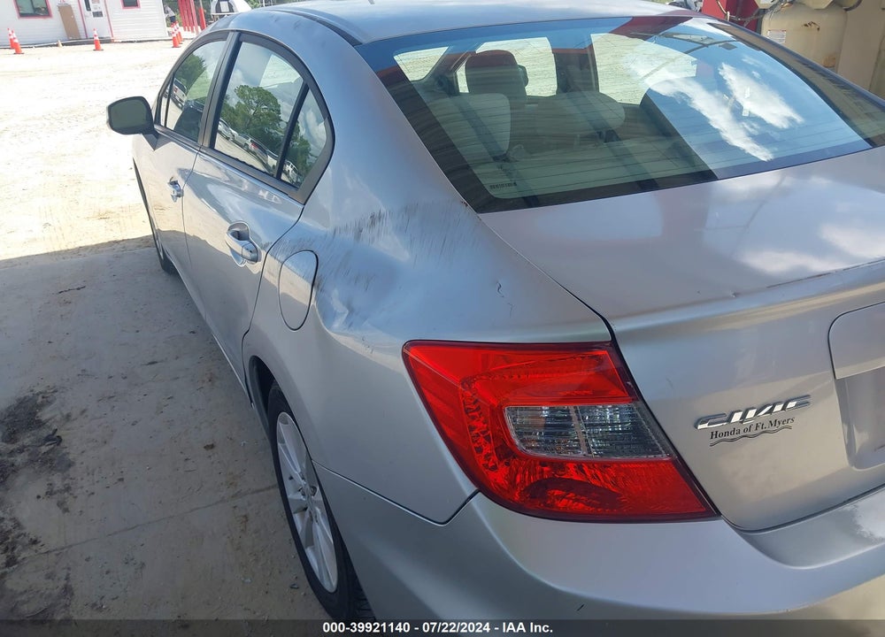 2012 HONDA CIVIC EX VIN: 19XFB2F85CE089749