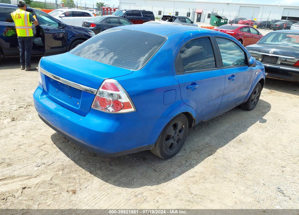 2007 CHEVROLET AVEO LS VIN: KL1TD56617B186437
