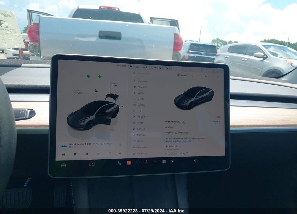 2023 TESLA MODEL 3 REAR-WHEEL DRIVE VIN: 5YJ3E1EA0PF673095