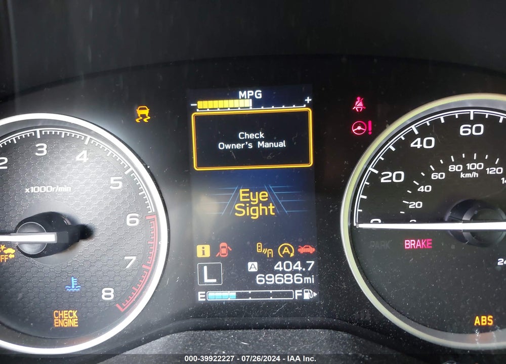 2019 SUBARU FORESTER LIMITED VIN: JF2SKASC5KH526226