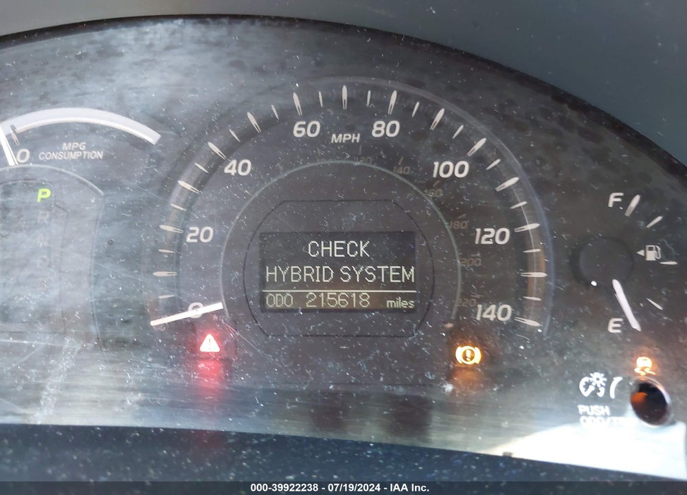 2007 TOYOTA CAMRY HYBRID VIN: JTNBB46K573009199